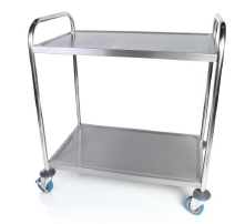 Carucior din inox cu 2 nivele si roti cu frana